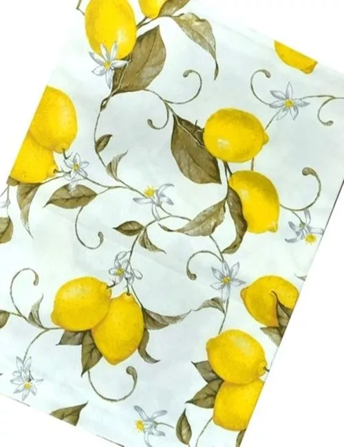 tovaglia rotonda disegno limoni