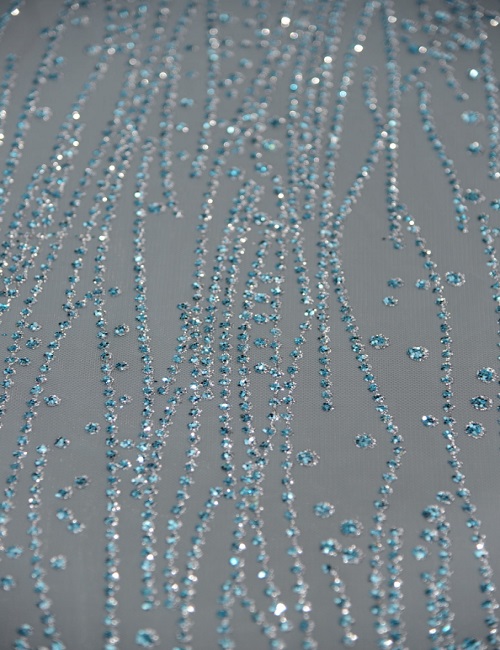 tulle glitter turchese