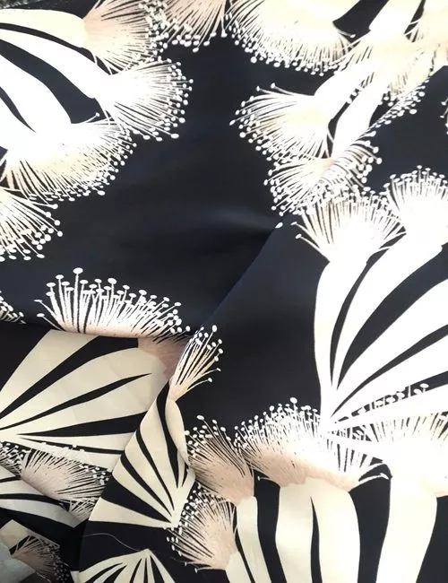 viscosa fantasia bianco nero beige