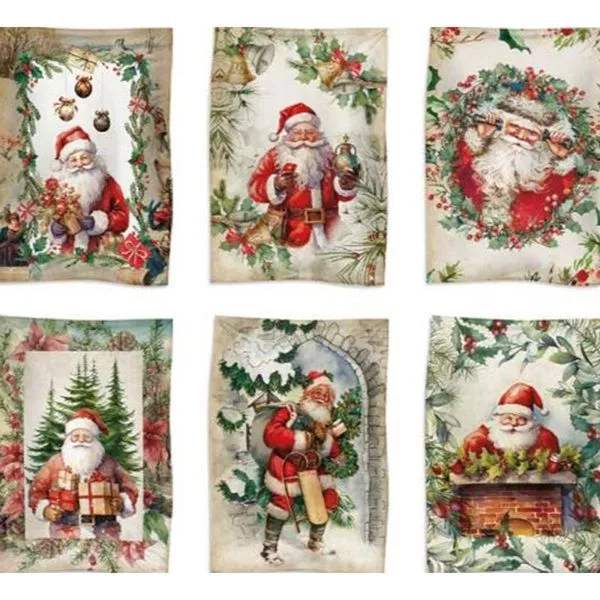 strofinacci natalizi con babbo natale