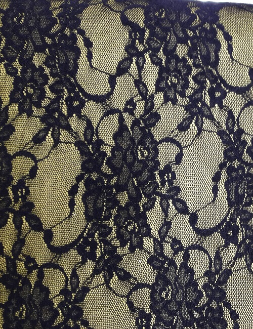 Pizzo elastico nero