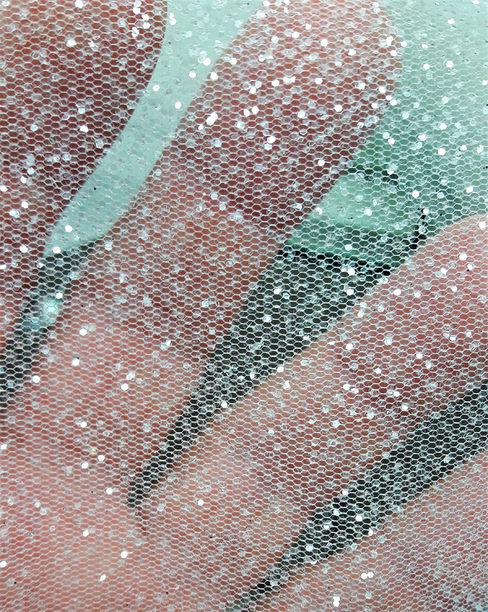 tulle glitter bianco seta alta qualità