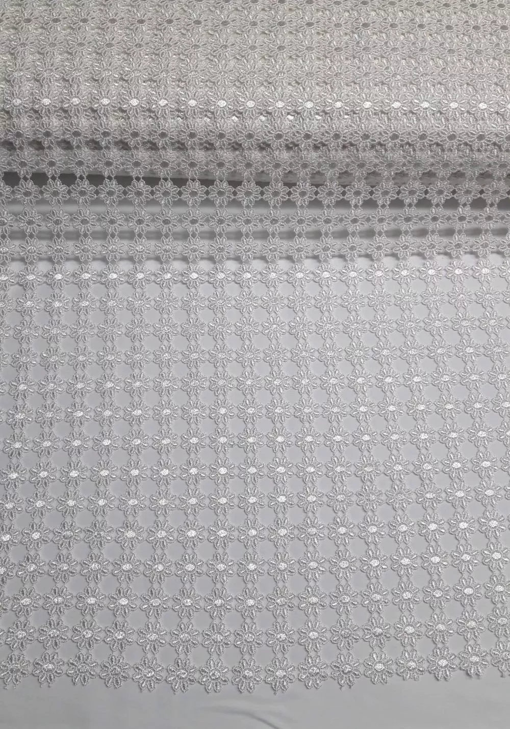 Tenda A Pannello Semitrasparente Elrene Con Nappe In Macramè - Cotone, Colore Avorio, 132x241 Cm