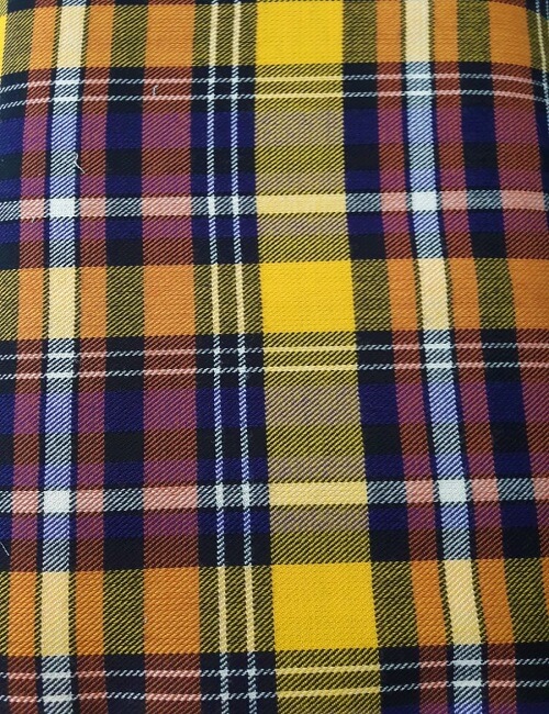 Tartan scozzese giallo lana 100%