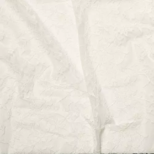 Pizzo stretch bianco seta