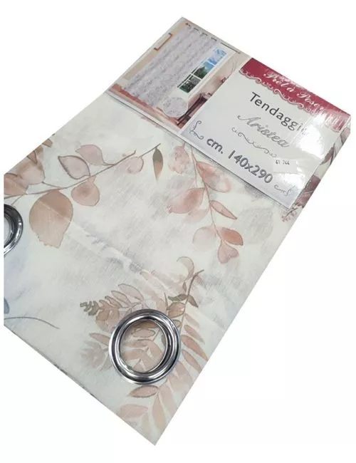 Tenda con anelli a fiori