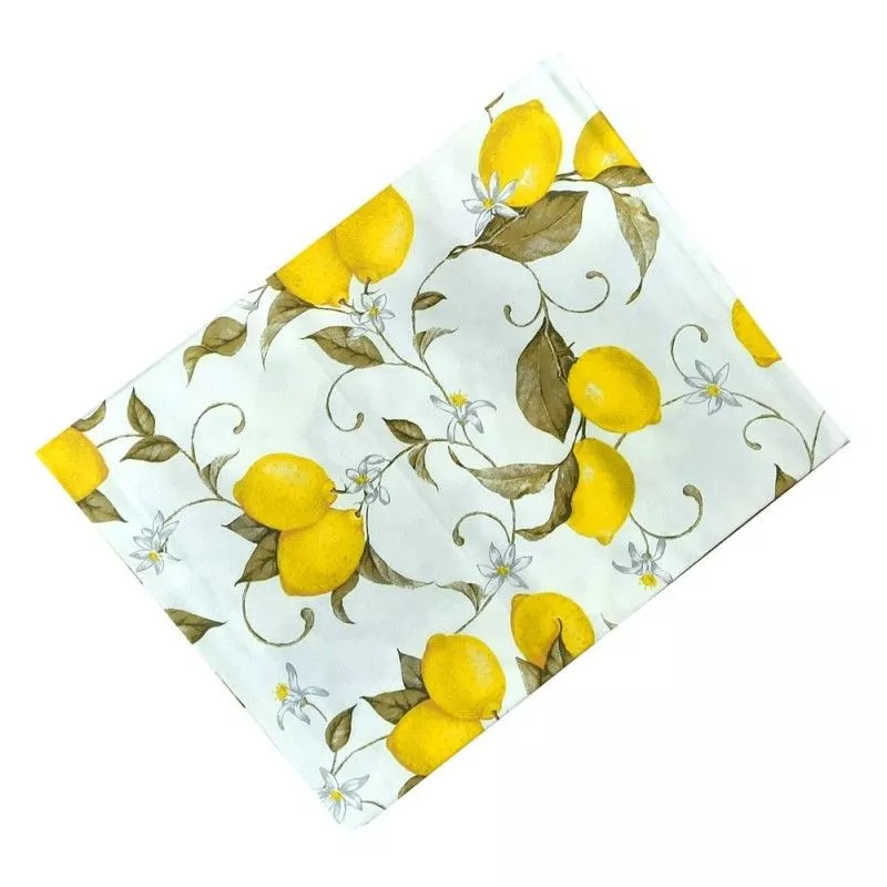 tovaglia rotonda con limoni