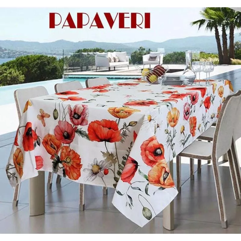 tovaglia stampa digitale papaveri