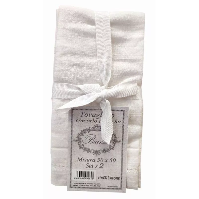 Tovaglioli cm 50x50 due pezzi