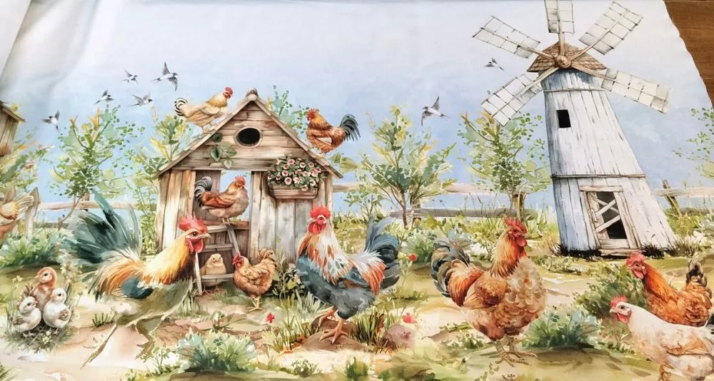 tovaglia con disegno fattoria