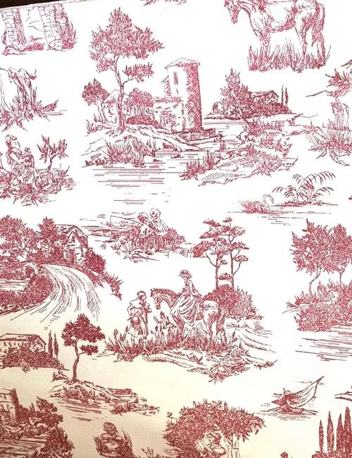 Toile de joui bordeaux