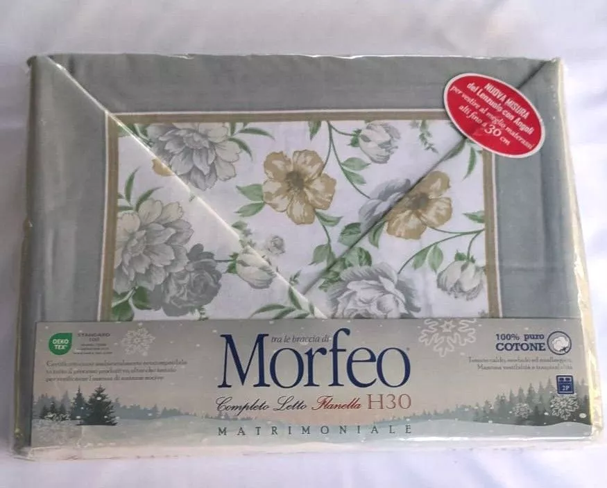 completo lenzuola matrimoniale fiori grigio