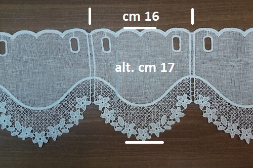 Tenda fiore onda alt. cm 17